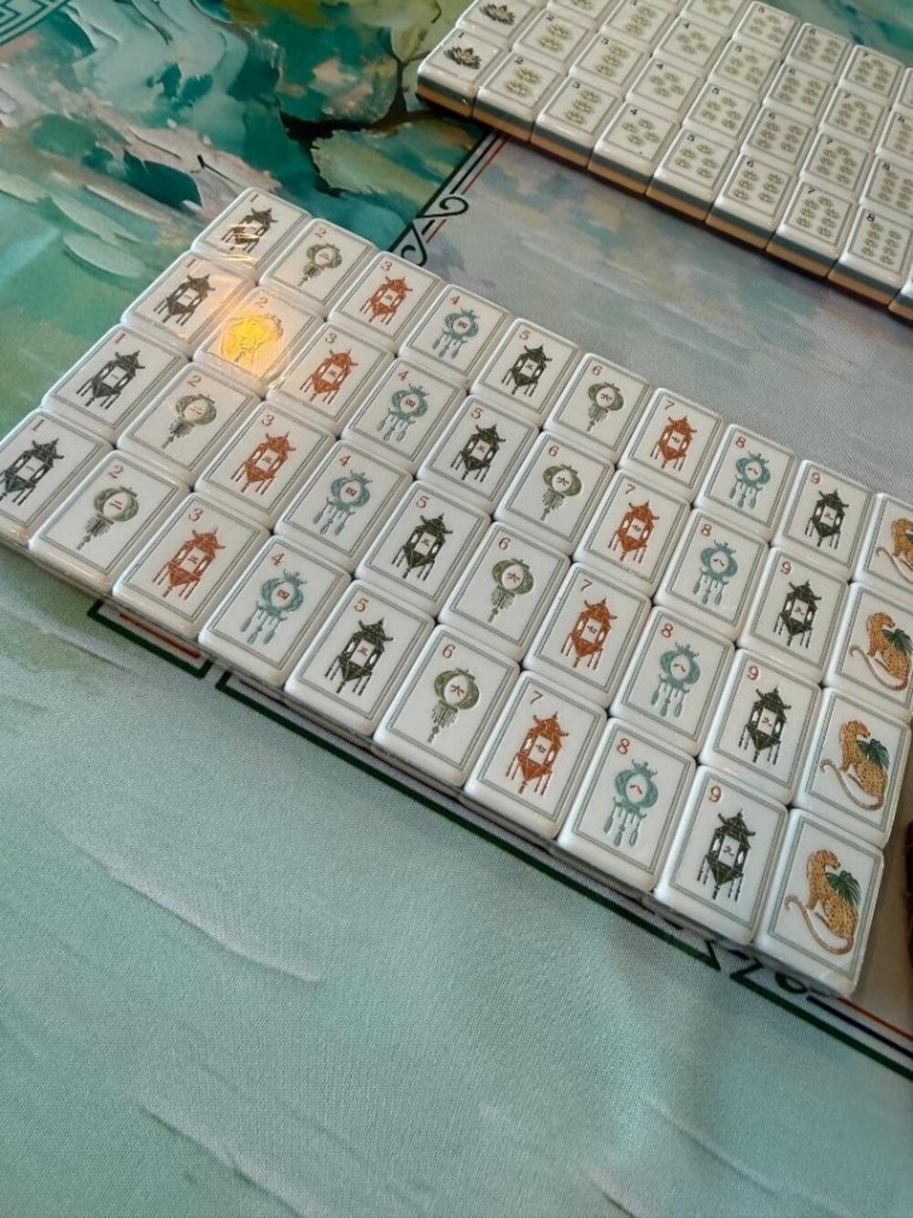 American Mahjong Tiles NEW, Featuring White Lotus as Dots, Tortoise FASTDELIVERY - Picture 2 of 6